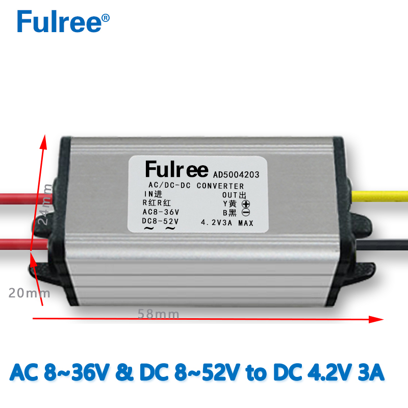  Input  AC 8-36V and DC 8-52V   to    Output DC 3.3V    4.2V 5V  6V  7.5V 9V  12V  3A MAX  AC/DC to DC converter  Car Step Down Buck Power Supply