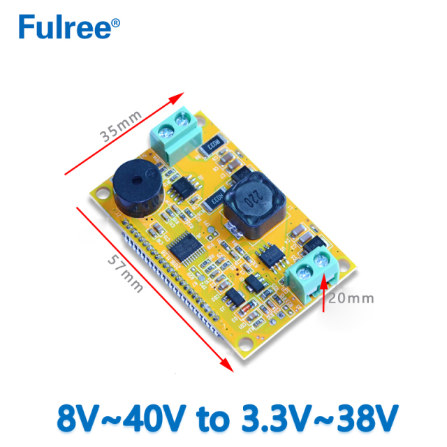 3A Adjustable Power Supply DC DC Buck Converter Step Down Module 8-40V to 3.3-38V with Dual Current/Voltage LED Display