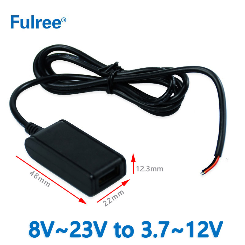Quick Charge QC3.0 Car Phone Charger Input DC 12V (8V-23V) to   Output DC  5V 9V 12V (3.7-12V) Type A Female USB Output   DC-DC  Converter