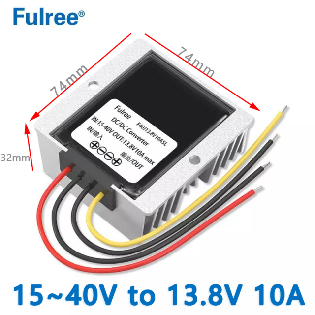 Input DC  24V (15-40V) to  Output DC    13.8V 10A 12A 15A 20A Max DC to DC Converter for Lithium Lead-acid Li-ion Battery Charger