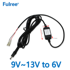 DLC Covert Camera  Input  DC 12V(9V-13V) to Output DC  6V  3A  Max  DC  to  DC  Power Converter CO2540 Automotive Car Step Down Buck Cable Line Wire Terminal Plug 6.3mm
