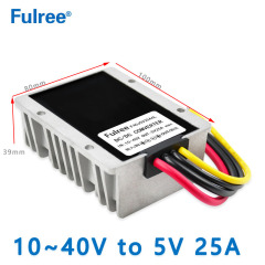 Input  DC  12V 24V 36V 48V 60V( 10-40V / 10-48V / 10-60V ) to  Output DC 5V 25A 30A DC DC Step Down Voltage Converter  LED Display Screen Power Supply