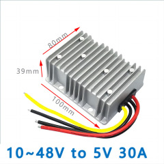 Input  DC  12V 24V 36V 48V 60V( 10-40V / 10-48V / 10-60V ) to  Output DC 5V 25A 30A DC DC Step Down Voltage Converter  LED Display Screen Power Supply