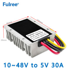 Input  DC  12V 24V 36V 48V 60V( 10-40V / 10-48V / 10-60V ) to  Output DC 5V 25A 30A DC DC Step Down Voltage Converter  LED Display Screen Power Supply