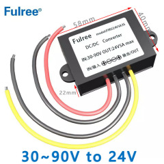 36V 48V 60V 72V to 24V 3A 5A DC-DC Step-down Buck Converter Regulator Car Voltage Reducer Module 36 48 60 72 Volt to 24 Volt