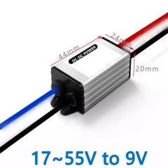 17V ~ 55V to 9V 6A DC voltage reduction and stabilization module 6A waterproof power converter