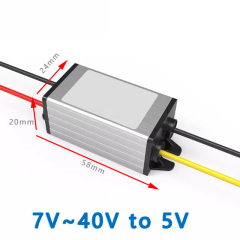 Input  DC 7-40V  to Output DC  5V 5A 25W DC-DC converter