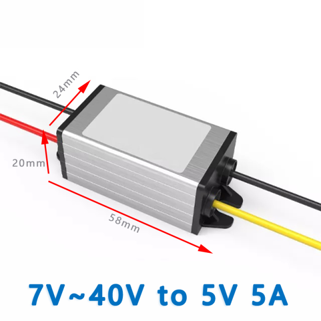 Input  DC 7-40V  to Output DC  5V 5A 25W DC-DC converter