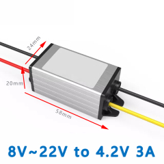 Input  DC 12V（8-22V） to Output DC  3.3V 3.7V  4.2V  5V 6V  7.5V 9V （3-15V ）3A Max   DC-DC Buck Converter Voltage Regulator Module