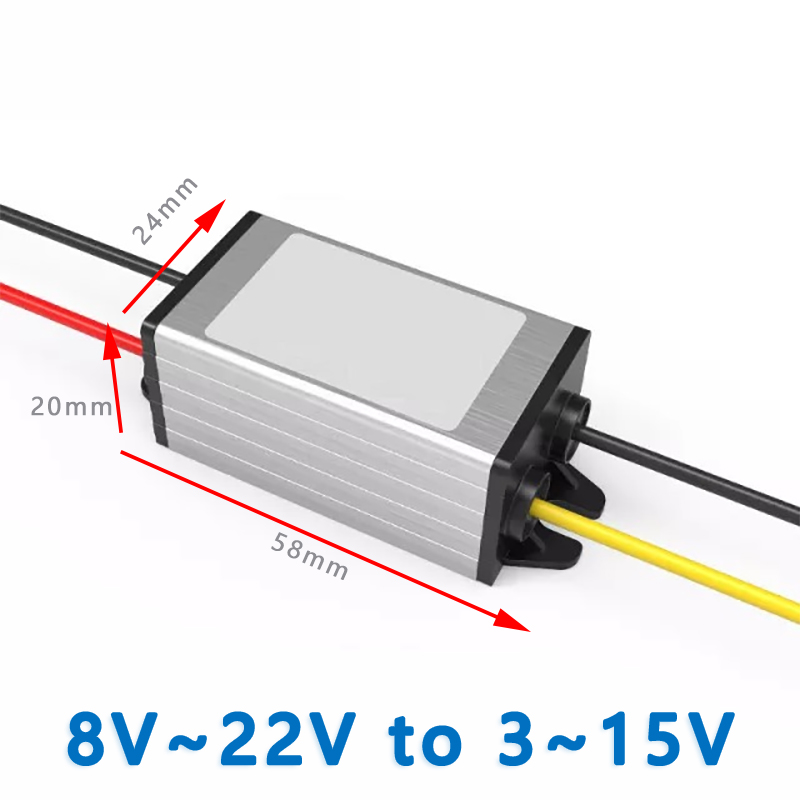 Input  DC 12V（8-22V） to Output DC  3.3V 3.7V  4.2V  5V 6V  7.5V 9V （3-15V ）3A Max   DC-DC Buck Converter Voltage Regulator Module