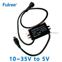 15W DC/DC Vehicle Converter In 12/24V Out 5V 3A Max with Micro USB for Trackimo GPS Tracker TRKM-UNC-101