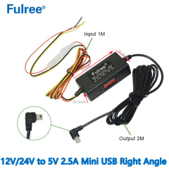 Mini Micro USB Input DC 12V/24V to   Output DC 5V 2.5A  DC to DC converter for Car Dashcam Camera 24 Hours Parking Monitoring