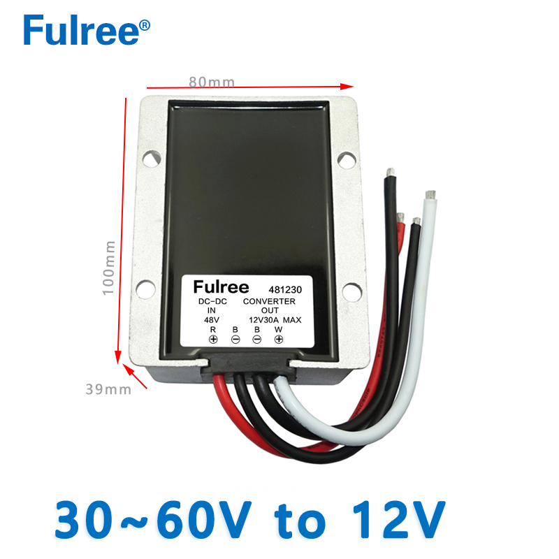 DC DC Step Down Converter 36V 48V to 12V 18A Voltage Reducer 48Vdc to 12Vdc Buck Volt Electric Motorcycle Scooter Parts