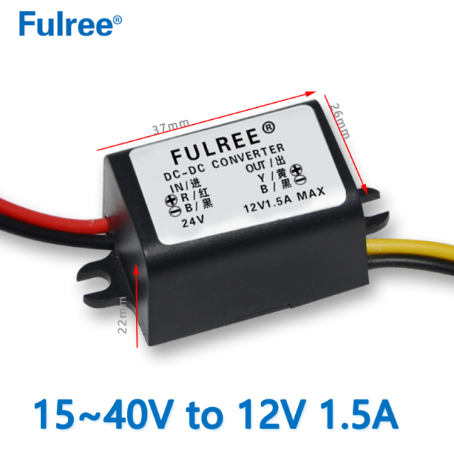 Input DC    24V( 15-40V) to  Output DC  12V 1.5A 2A 3A 5A   Max DC   to  DC Power Converter Step Down Voltage Regulator Module