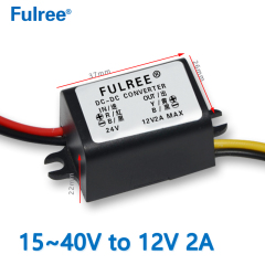 Input DC    24V( 15-40V) to  Output DC  12V 1.5A 2A 3A 5A   Max DC   to  DC Power Converter Step Down Voltage Regulator Module