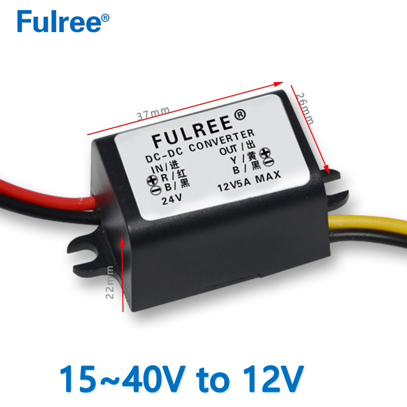 Input DC    24V( 15-40V) to  Output DC  12V 1.5A 2A 3A 5A   Max DC   to  DC Power Converter Step Down Voltage Regulator Module