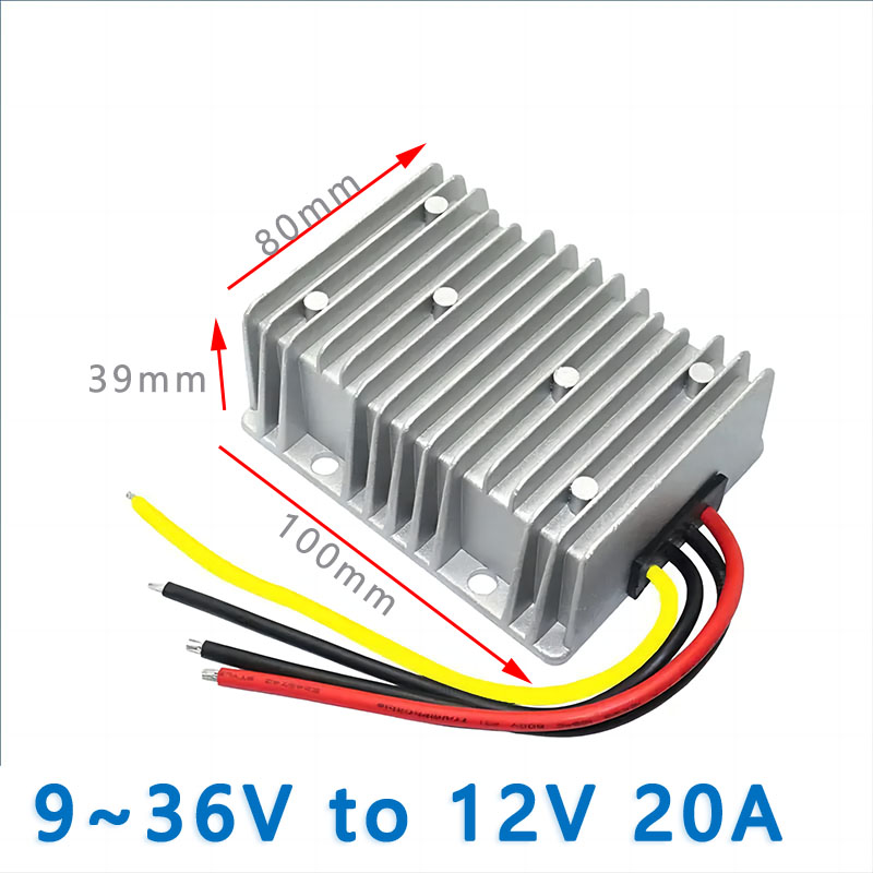 Input  DC  9V-36V to Output DC  12V 1A 2A 3A  4A 5A  6A 8A 10A   15A  20A  25A   DC  to DC Converter