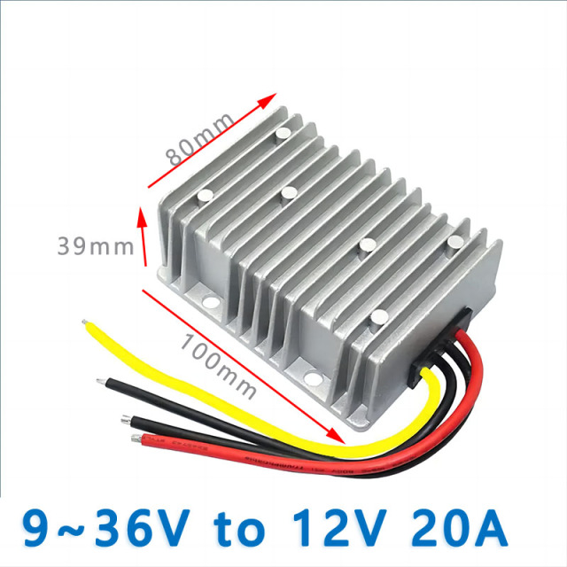 Input  DC  9V-36V to Output DC  12V 1A 2A 3A  4A 5A  6A 8A 10A   15A  20A  25A   DC  to DC Converter