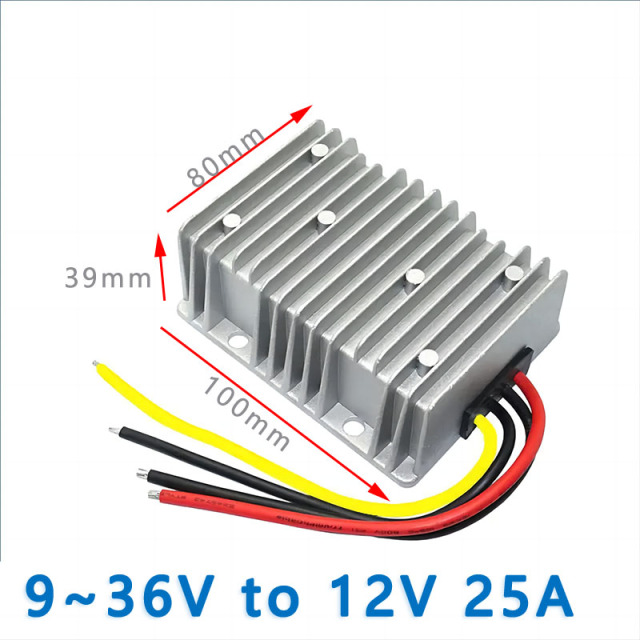 Input  DC  9V-36V to Output DC  12V 1A 2A 3A  4A 5A  6A 8A 10A   15A  20A  25A   DC  to DC Converter