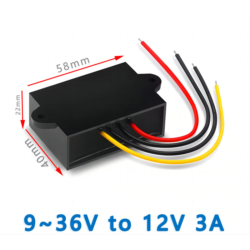 Input  DC  9V-36V to Output DC  12V 1A 2A 3A  4A 5A  6A 8A 10A   15A  20A  25A   DC  to DC Converter