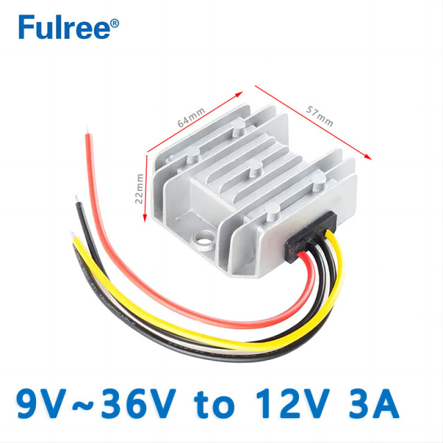 Input  DC  9V-36V to Output DC  12V 1A 2A 3A  4A 5A  6A 8A 10A   15A  20A  25A   DC  to DC Converter