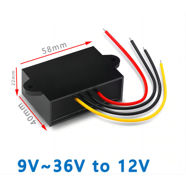 Input  DC  9V-36V to Output DC  12V 1A 2A 3A  4A 5A  6A 8A 10A   15A  20A  25A   DC  to DC Converter