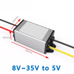 12V 24V to 5V 3A 5A DC DC Step Down Power Converter 24 12 Volt to 5 Volt Car Boat Bus Buck Voltage Regulator