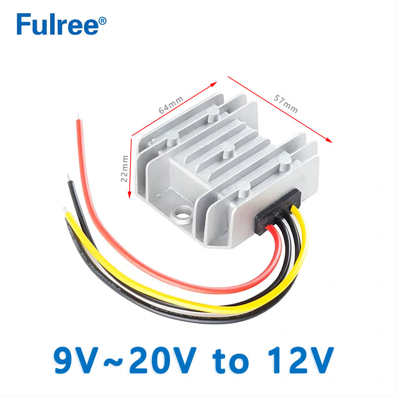 Input  DC  9V-20V to Output DC  12V 1A 2A 3A    4A     aluminum  shell DC to  DC converter