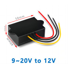 Input  DC  9V-20V to Output DC  12V 1A 2A 3A 4A   5A  6A 8A 10A  12A   15A  20A  25A  DC  to DC Converter