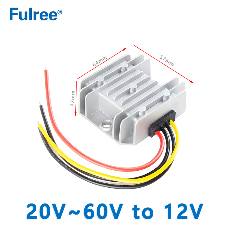 Input  DC  24V 36V  48V  （20V~60V）to Output DC 12V   3A  5A   6A  8A 10A  DC  to DC Converter