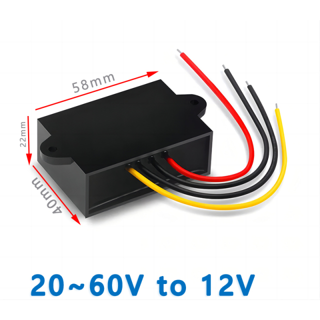Input  DC  24V 36V  48V  （20V~60V）to Output DC 12V  5A   6A  8A 10A 15A  20A  25A  30A  DC  to DC Converter