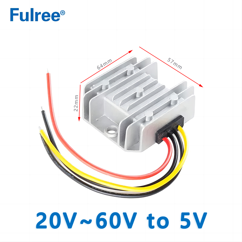 Input  DC  36V  48V  （20V~60V）to Output DC  5V  3A  5A  8A 10A   aluminum  shell   DC  to DC Converter