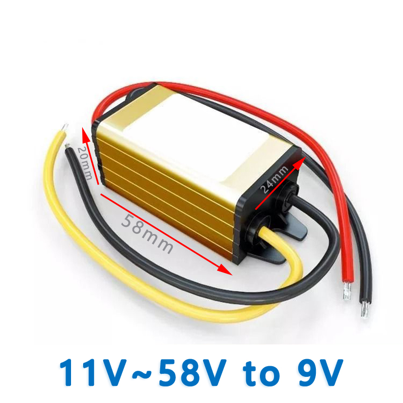 Fulree  Input  DC 12V 24V 36V 48V( 11V~58V) to Output  DC 9V  1A 2A 3A  Aluminum shell Buck DC to DC converter