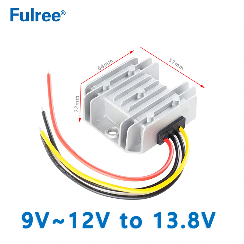 Input  DC  12V ( 9-12V) to Output DC  13.8V 1A 3A  5A  aluminum  shell DC  to DC  converter