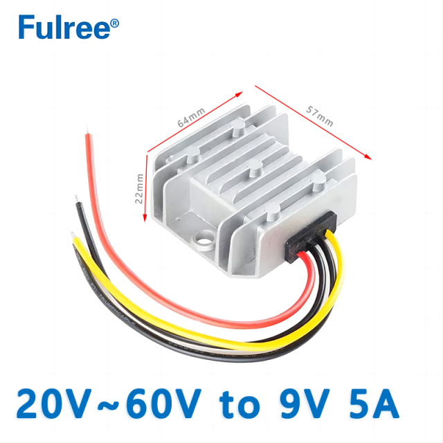 Fulree  Input  DC  36V  48V(20V~60V）to Output DC  9V  5A  10A 15A  20A  25A  30A  step-down DC to DC  converter