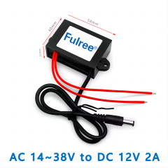 Input AC 36V (14~38V)  to   Output DC  12V 1A 2A 3A   AC-DC step-down converter with DC plug