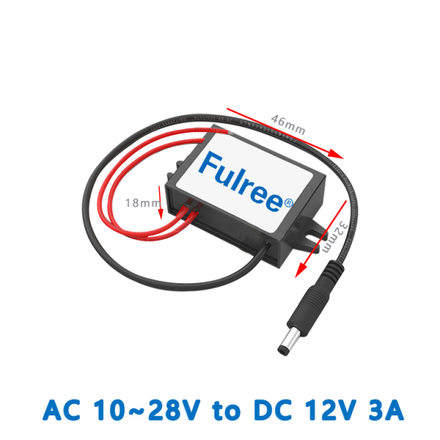 Fullee input  AC  12V 24V(10~28V)   to Output   DC 12V 1A 2A 3A 5A  with DC plug AC-DC converter