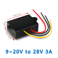 Input  DC  12V (9~20V) to Output DC  28V  3A   5A 8A 10A   15A  20A Boost  DC  to DC Converter