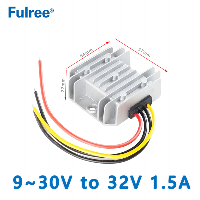Input  DC  12V/24V (9~30V) to Output DC  32V   1.5A  3A   5A 8A  10A   14A 17A  Non isolated Boost   DC  to DC Converter