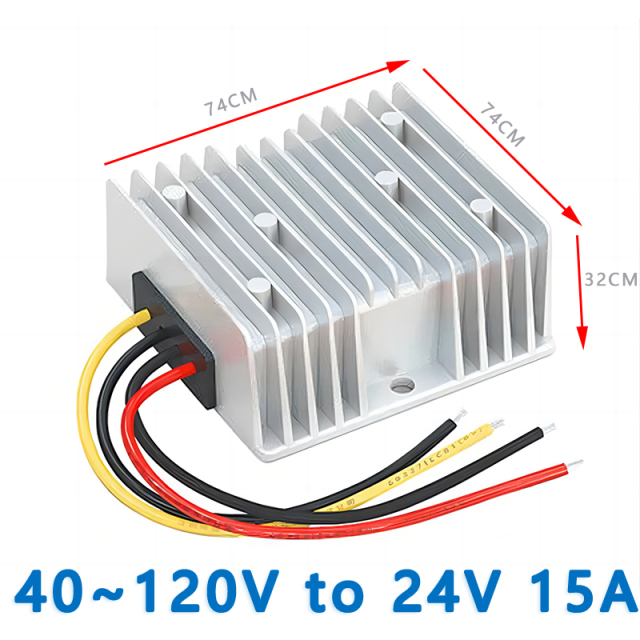 Input DC  72V 80V(30~96V) /100V(40~120V) to  Output DC 24V 3A 5A 8A10A15A  20A  aluminum shell  DC  TO  DC  Converter