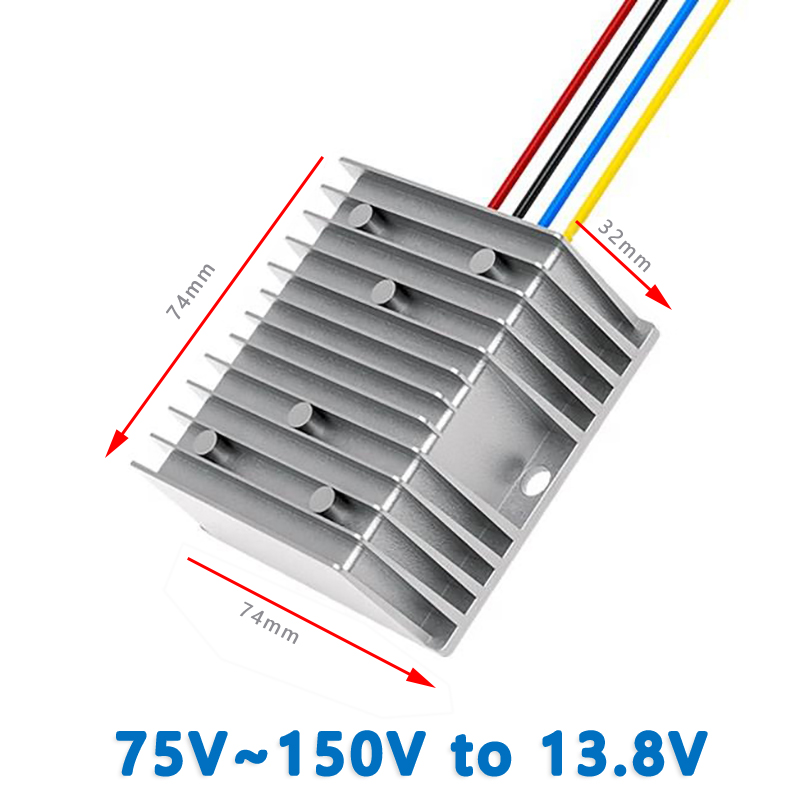 Input      DC   100V (75V-150V) to  Output DC   13.8V  5A  6A  8A    Isolated   Buck DC to  DC converter