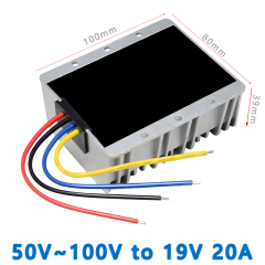 Input DC   60V  72V 80V (50V-100V)     to  Output DC  19V  1A 2A  3A 5A   8A  10A   15A  20A     Isolated   DC  to  DC   Converter