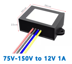 Input  DC 100V(75V-150V)   to Output DC 12V   10A   1A 2A 3A 4A 5A     Isolated DC- DC  converter