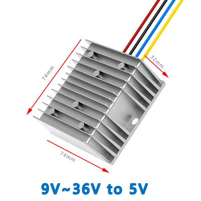 Input DC 12V/24V(9-36V)to Output DC 5V   8A  10A 15A  20A  Isolated DC-DC converter