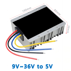 Input DC  12V/24V(9-36V)) to  Output DC  5V    20A 22A  24A Isolated DC to DC  Converter
