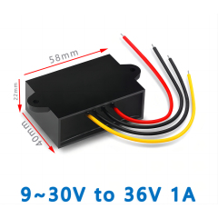 Input   DC 12V/24V (9~30V)  to Output  DC  36V 1A   2A Boost   DC  to DC Converter