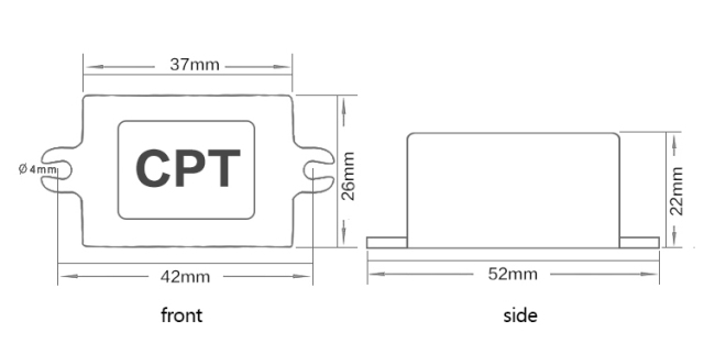 IP68 Waterproof    Input  DC  12V(8-23V) to   Output DC  5V  3A Max   dc to dc converter Step Down Voltage Regulator Module