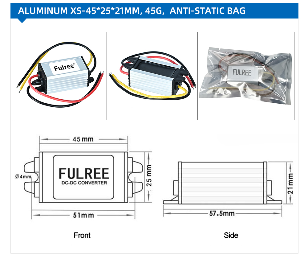 Input  DC 12V 24V( 8-35V) to Output DC  5V 3A 5A Max  15W  25W DC DC Step Down Converter Car Boat Bus Buck Voltage Regulator