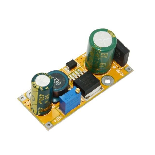 Fulree 24VAC to 12VDC,12V AC to 5V DC DC Buck Converter Step-Down Module LM2596 Adjustable 3A Max