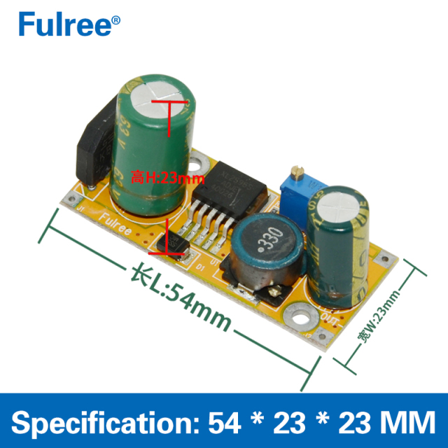 Fulree   Input  AC DC  24V (AC 2.5~27V & DC 3~40V)  to Output   DC 1.5V-27V 3A Max  AC TO  DC  Buck Converter Step-Down Module LM2596 Adjustable